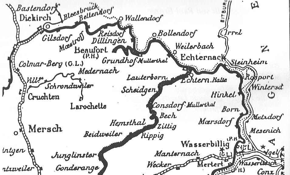Dernier train qui part d' Echternach 31 mai 1964